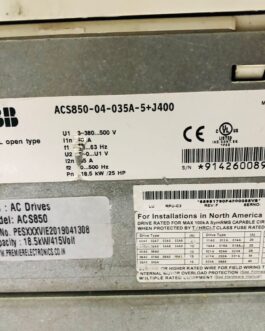 ABB AC DRIVE ACS850 ACS850-04-035A-5+J40018.5KW 415V